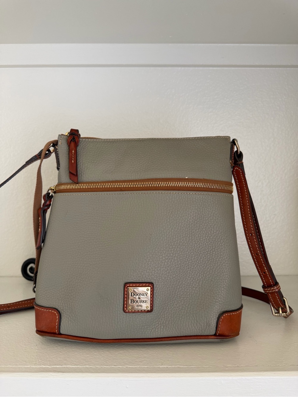 Dooney & Bourke - Pebble Leather Allison Crossbody Handbag - Elephant
